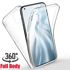 Луксозен ултра тънък Поли-Карбонов комплект предна и задна част със силиконова ТПУ рамка 360° Body Guard за Apple iPhone 14 6.1 кристално прозрачен 